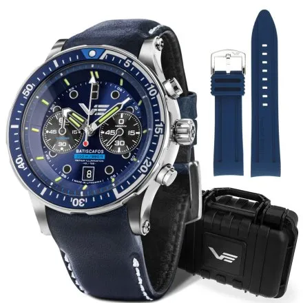 Zegarek Vostok Europe Batiscafos granatowy 6S21-511A772 Diver 300m Chrono