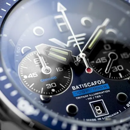 Zegarek Vostok Europe Batiscafos niebieski 6S21-511A772 Diver 300m Chrono