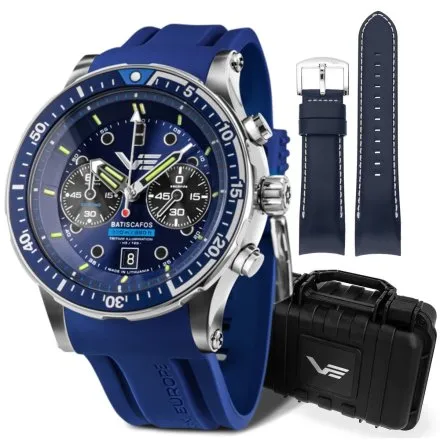 Zegarek Vostok Europe Batiscafos niebieski 6S21-511A772 Diver 300m Chrono
