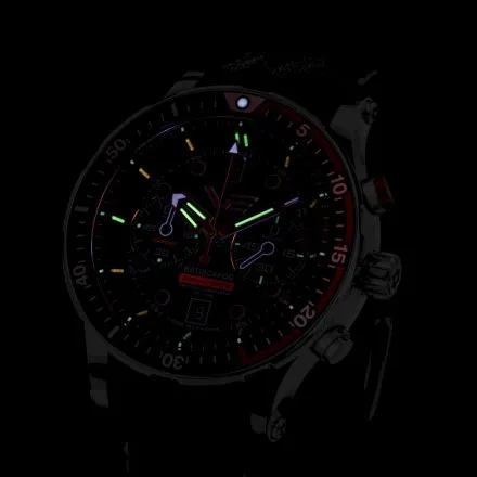 Zegarek Vostok Europe Batiscafos czerwono-czarny 6S21/511A771 Diver 300m Chrono 