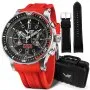 Zegarek Vostok Europe Batiscafos czerwono-czarny 6S21/511A771 Diver 300m Chrono 