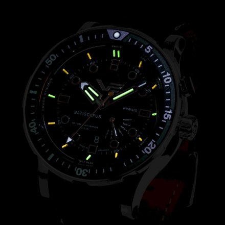 Vostok Europe Batiscafos Hybrid brązowy PX84-511A770 zegarek Diver 300m Tryt