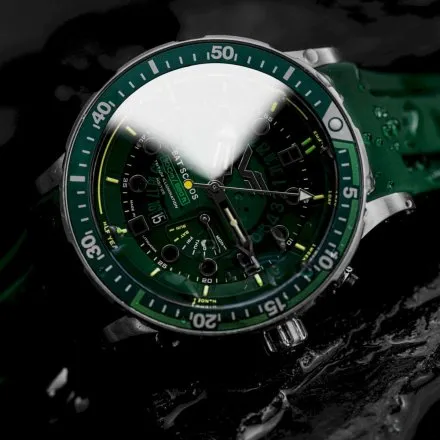 Vostok Europe Batiscafos Hybrid zielony zegarek Diver 300m Tryt