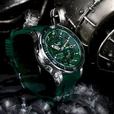 Vostok Europe Batiscafos Hybrid zielony zegarek Diver 300m Tryt