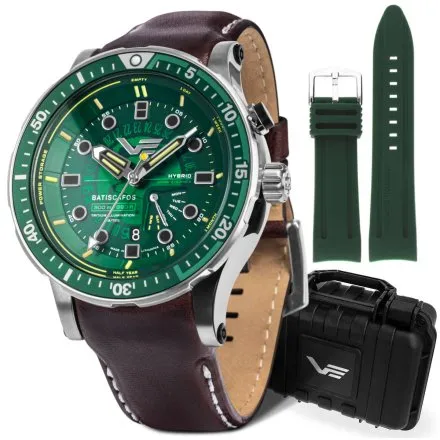 Vostok Europe Batiscafos Hybrid zielony zegarek Diver 300m Tryt