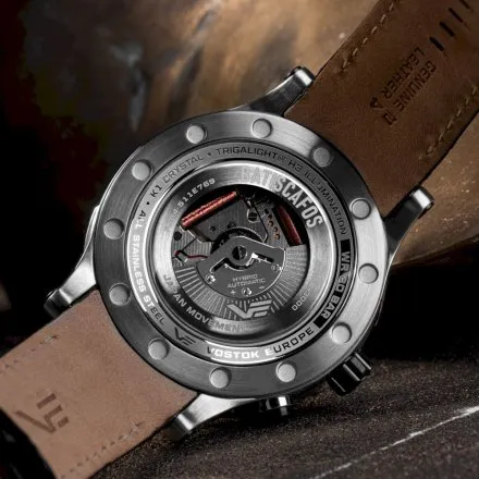 Vostok Europe Batiscafos Hybrid czarny PX84-511E769 zegarek Diver 300m Tryt