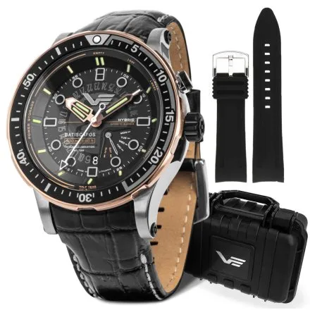 Vostok Europe Batiscafos Hybrid czarny PX84-511E769 zegarek Diver 300m Tryt