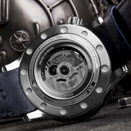 Vostok Europe Batiscafos Automatic niebieski zegarek Diver 300m