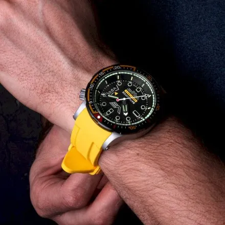 Vostok Europe Batiscafos Automatic czarno-żółty zegarek Diver 300m