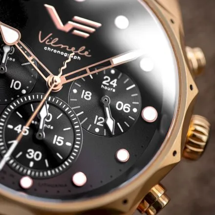Zegarek damski Vostok Europe Vilnelė różowe złoto JS20-125B751 chrono 100m