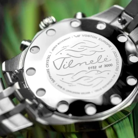 Zegarek damski Vostok Europe Vilnelė niebieski JS20-125A750 chrono 100m