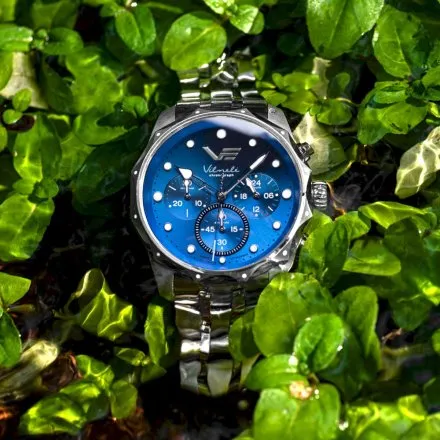 Zegarek damski Vostok Europe Vilnelė Chrono srebrny z bransoletą JS20-125A750B