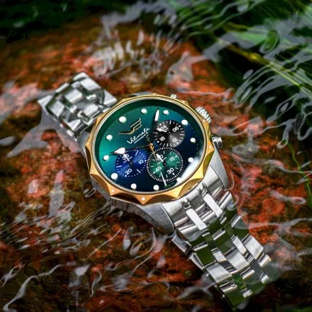 Zegarek damski Vostok Europe Vilnelė Chrono bicolour z bransoletą JS20-125E752B