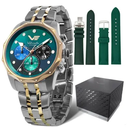 Zegarek damski Vostok Europe Vilnelė Chrono bicolour z bransoletą JS20-125E752B