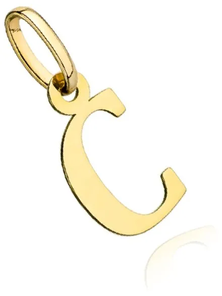 Zawieszka złota literka C • Złoto 585 0.20 g