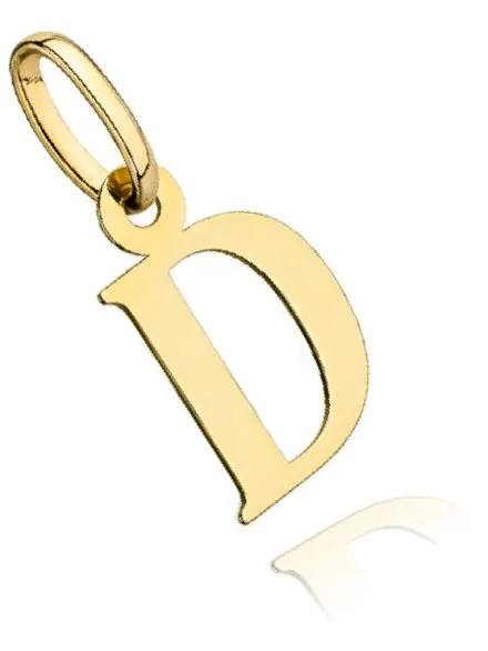 Zawieszka złota literka D • Złoto 585 0.25 g