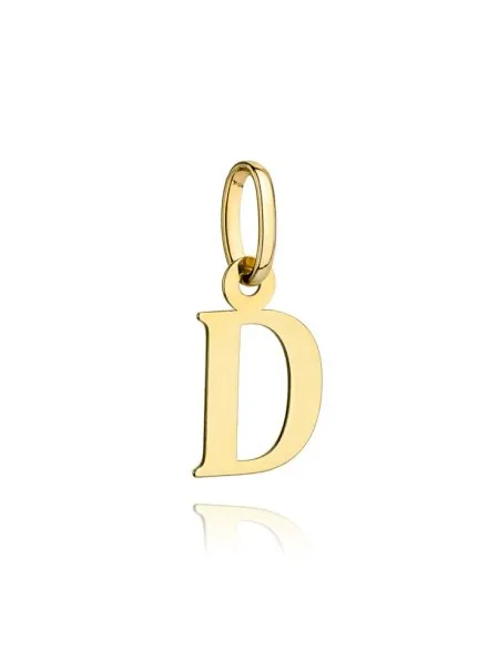 Zawieszka złota literka D • Złoto 585 0.29 g