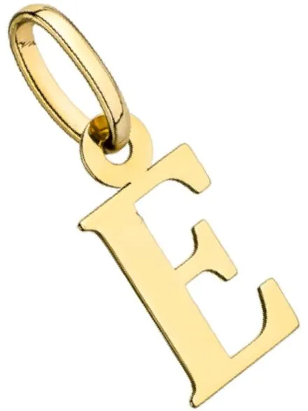 Zawieszka złota literka E • Złoto 585 0.22 g