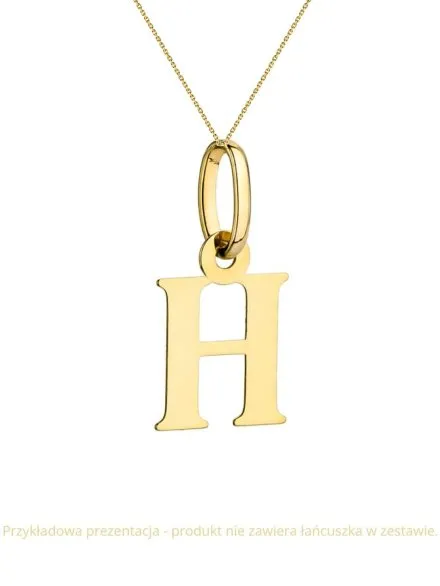 Zawieszka złota literka H • Złoto 585 0.26 g