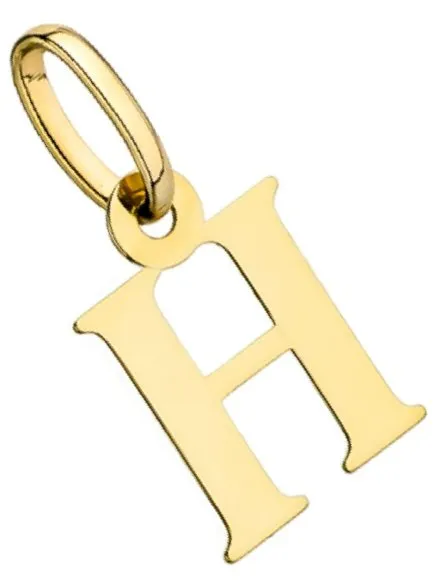 Zawieszka złota literka H • Złoto 585 0.26 g