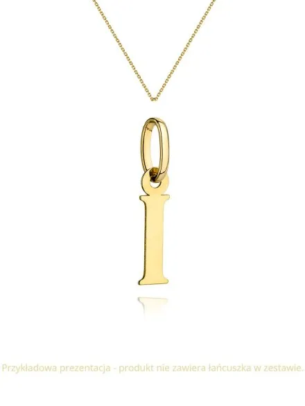 Zawieszka złota literka I • Złoto 585 0.17 g