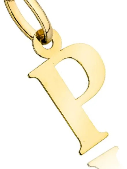 Zawieszka złota literka P • Złoto 585 0.22 g