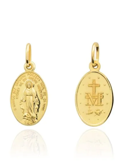  Medalik złoty cudowny zawieszka mały • Złoto 585 0.91 g