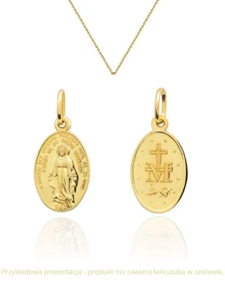  Medalik złoty cudowny zawieszka mały • Złoto 585 0.91 g