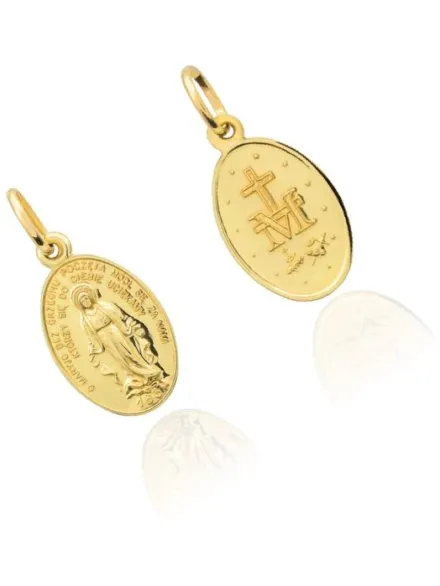  Medalik złoty cudowny zawieszka mały • Złoto 585 0.91 g