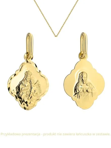 Medalik złoty szkaplerz pr. 585 zawieszka • Złoto 585 0.74 g