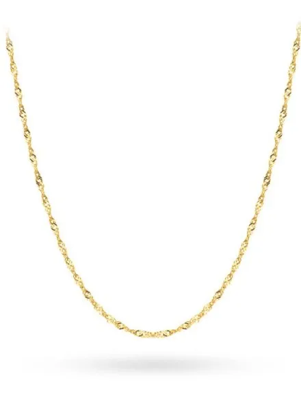 Łańcuszek złoty splot singapure 45 cm • Złoto 585 0.86 g