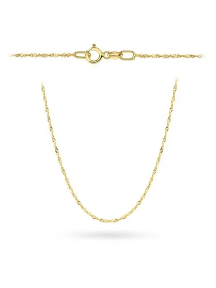 Łańcuszek złoty splot singapure 45 cm • Złoto 585 0.86 g