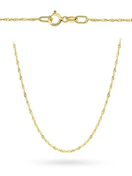 Łańcuszek złoty splot singapure 50 cm • Złoto 585 0.90 g