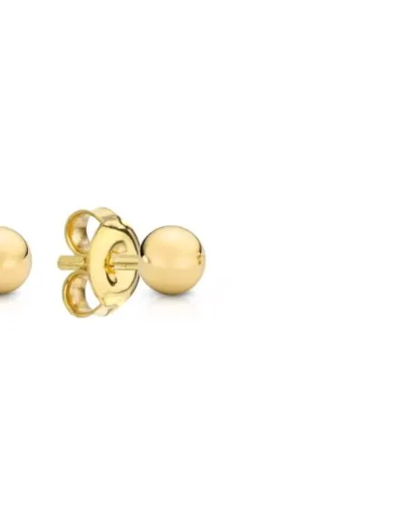 Kolczyki kulki super lekkie 4 mm • Złoto 585 0.38 g