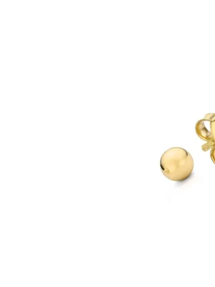 Kolczyki kulki super lekkie 4 mm • Złoto 585 0.38 g