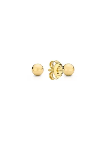 Kolczyki kulki super lekkie 4 mm • Złoto 585 0.38 g