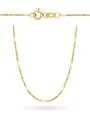 Łańcuszek złoty 42 cm splot singapure z blaszką • Złoto 585 0.89 g