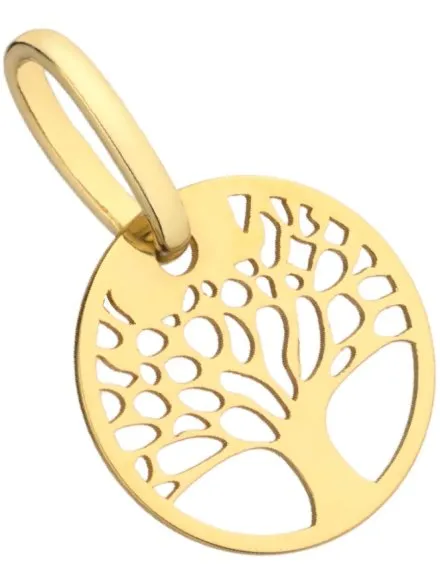 Złota zawieszka okrągła drzewko szczęścia • Złoto 585 0.24g