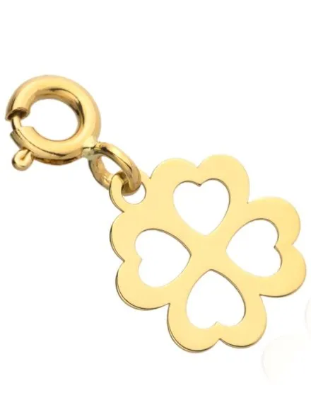 Zawieszka charms złota koniczynka • Złoto 585 0.34 g