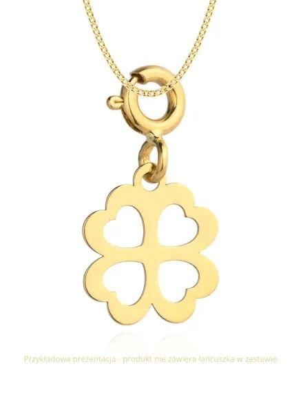 Zawieszka charms złota koniczynka • Złoto 585 0.34 g