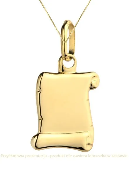 Złota zawieszka papirus • Złoto 585 0.63 g