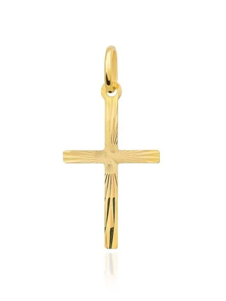 Zawieszka złoty krzyżyk diamentowany mały • Złoto 585 0.28 g