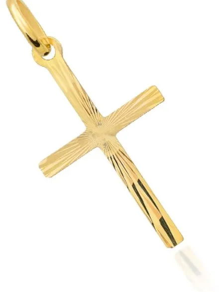 Zawieszka złoty krzyżyk diamentowany mały • Złoto 585 0.28 g