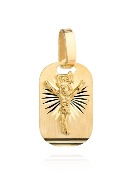 Medalik złoty z ukrzyżowanym Jezusem • Złoto 585 1.24 g