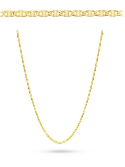 Złoty łańcuszek 45 cm splot gucci płaski • Złoto 585 1.33 g