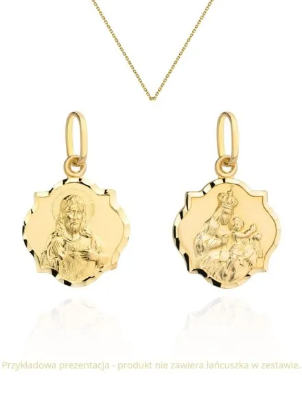 Medalik złoty szkaplerz pr. 585 zawieszka • Złoto 585 0.84 g