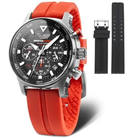 Vostok Europe South Pole Solar VR42-592A761 - czerwony zegarek męski 200m