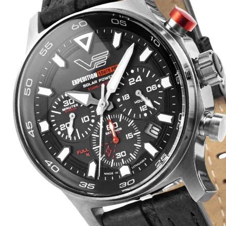 Vostok Europe South Pole Solar VR42-592A761 - zestaw czarny zegarek męski 200m