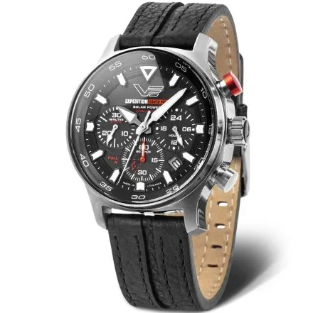 Vostok Europe South Pole Solar VR42-592A761 - zestaw czarny zegarek męski 200m