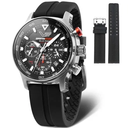 Vostok Europe South Pole Solar VR42-592A761 - zestaw czarny zegarek męski 200m
